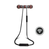 Black ChargeSound Wireless Bluetooth 4.1 Earphones with Microphone