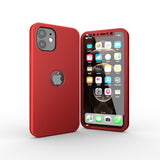 Apple iPhone 12 360 Grad Schutz Schwarze Hülle